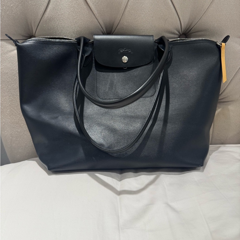 Longchamp Coated Canvas City Tote Large